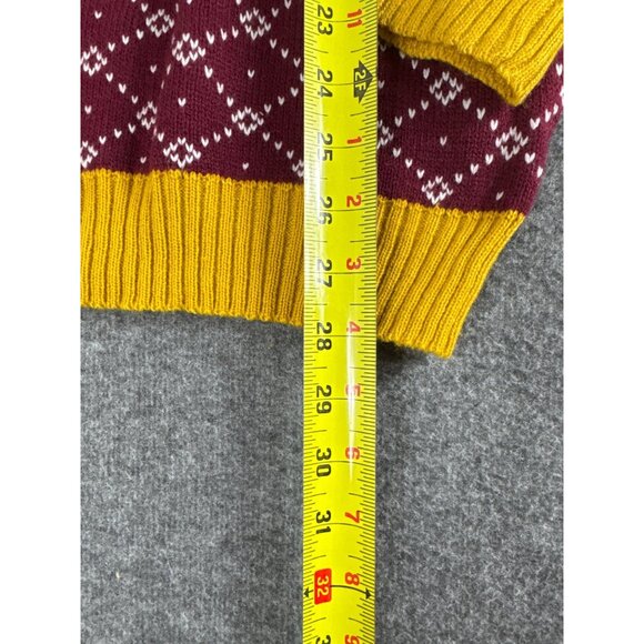 Ugly Christmas Sweater Yellow With Reindeer Design US L EU XL 100% Acrylic Holid - Picture 6 of 8